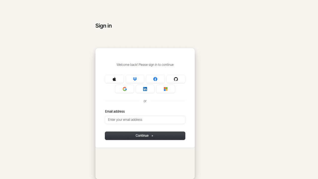 DirectFail Tax showing its sign-in page